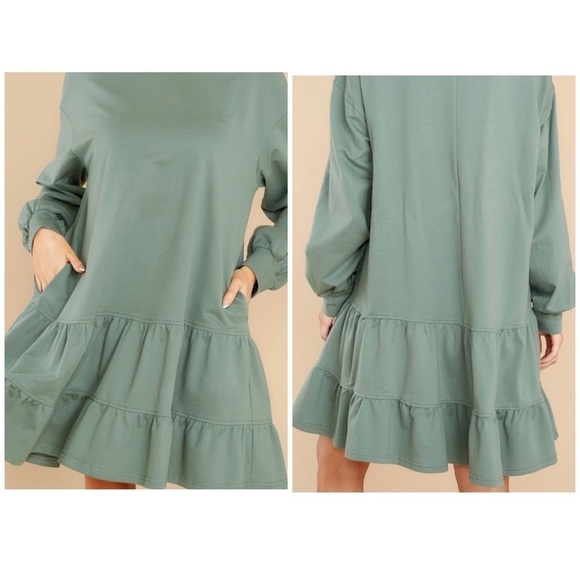 Listicle Tiered Ruffle Dress Size Medium NWT - Picture 12 of 13